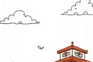 旧书店的猫封面：书架夹缝里探头的橘猫