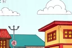 云端牧场封面：悬浮云层上的栅栏与风车